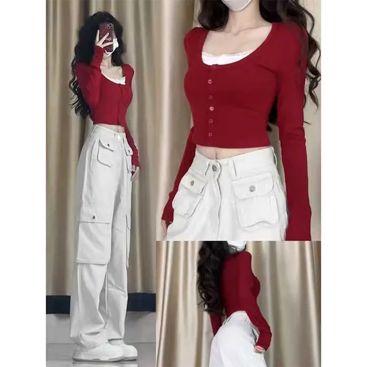 又a又飒套装女秋季2024新款网红爆款新年穿搭今年流行工装两件套