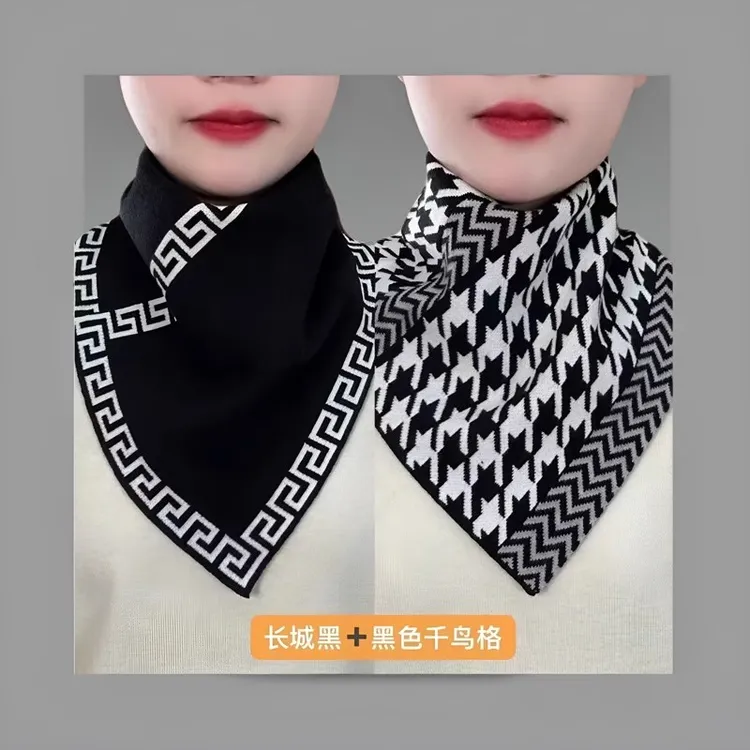 2025新款假领子时尚围脖女秋冬季保暖护颈韩版百搭脖套三角巾围巾