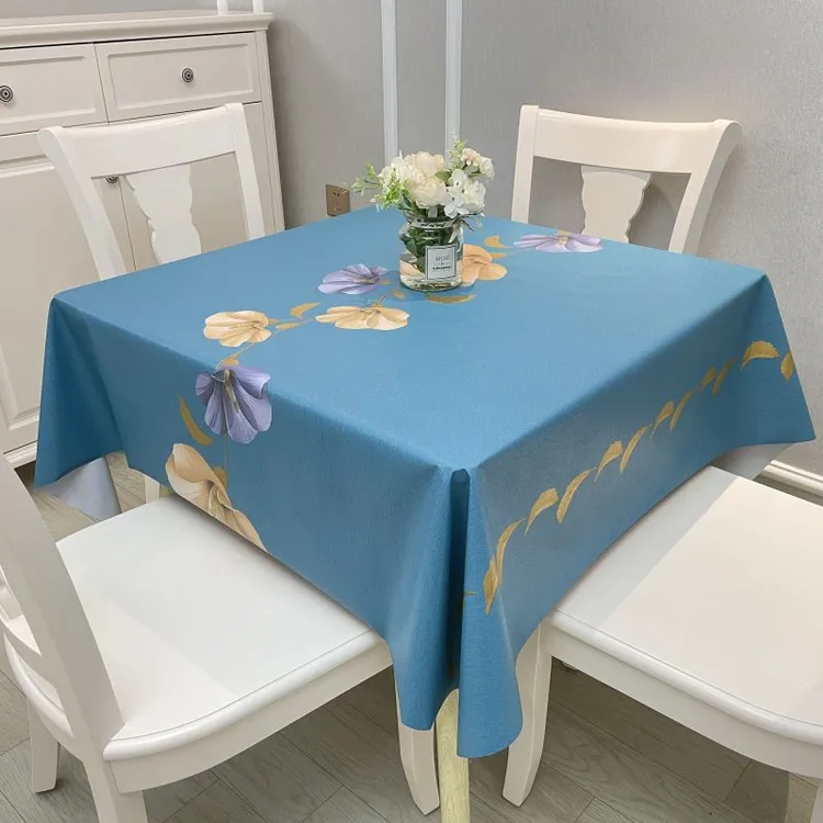 麻将桌台布PVC防水防油防烫免洗正方形餐桌布家用四方茶几垫桌布