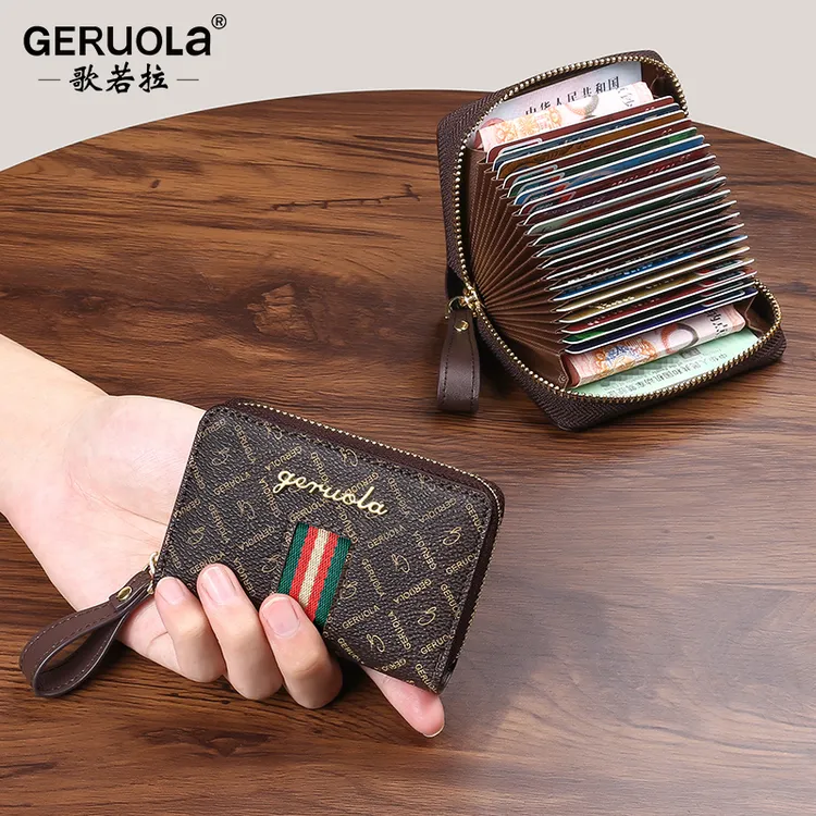 GERUOLA/歌若拉2025新款时尚大容量女士卡包高档精致防盗刷证件包