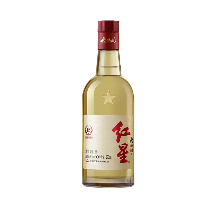 红星52度白酒红星大曲酿酒（250ml）12瓶/箱【清香型】52度