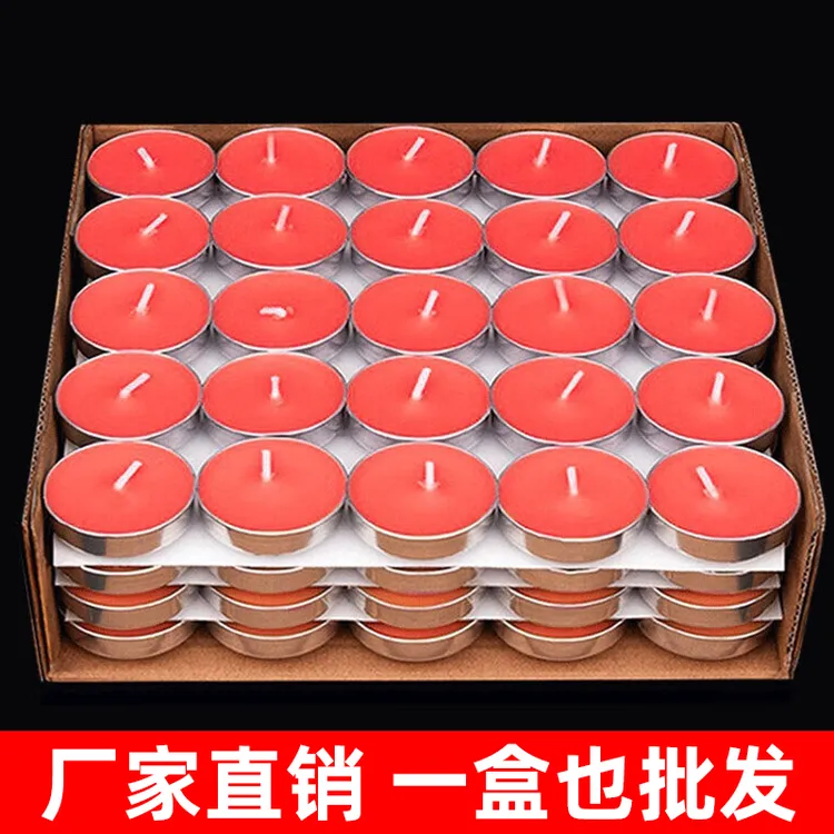 藏式蜡烛菩提灯家用植物酥油灯长明灯红色酥油蜡烛无烟无味家用