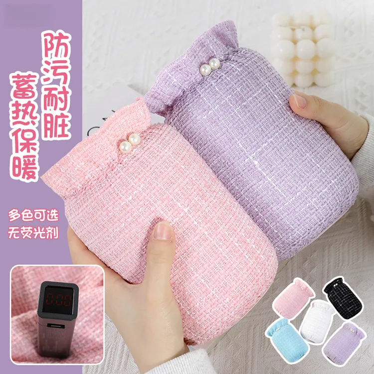 秋冬季小香风加厚短款粗毛呢防污护袖套女工作学生耐脏羽绒服套袖