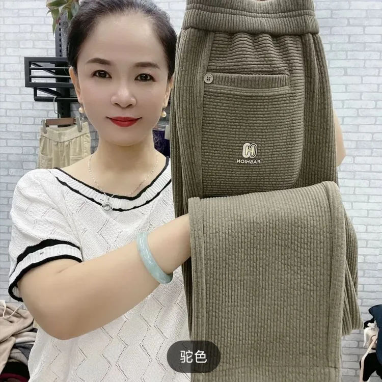 秋冬时尚高腰妈妈裤8795