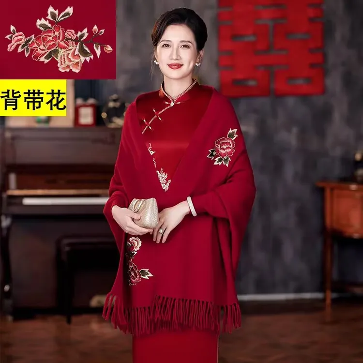 披肩外搭女2025新款婚礼妈妈喜婆婆配旗袍礼服斗篷外套高贵显气质