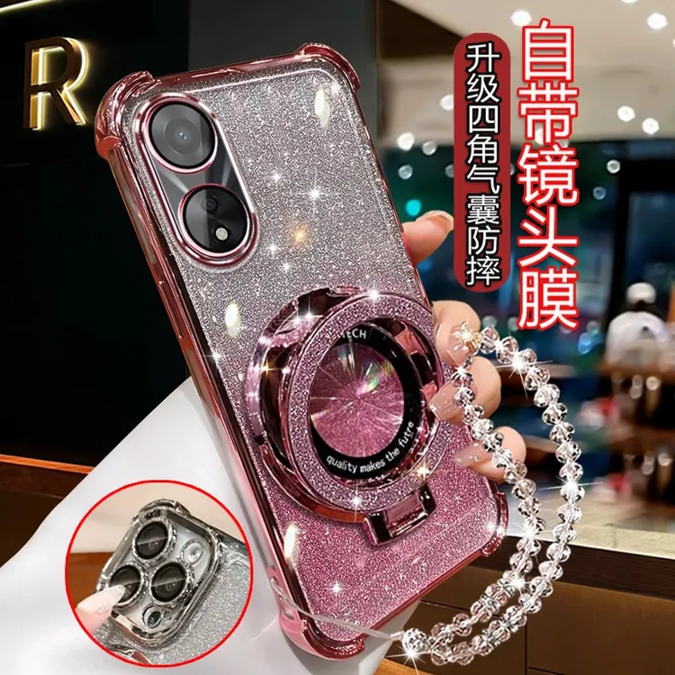 适用OppoA1活力版手机壳全包镜头PHJ110渐变闪粉软壳ooppa1网红潮