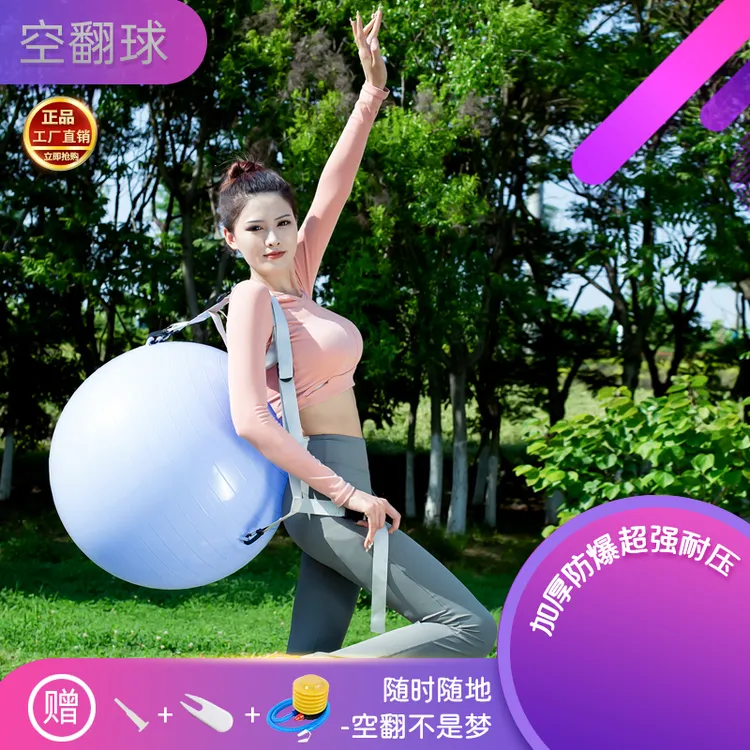 空翻球训练成人儿童空翻辅助球健身球加厚防爆瑜伽球翻跟头辅助球