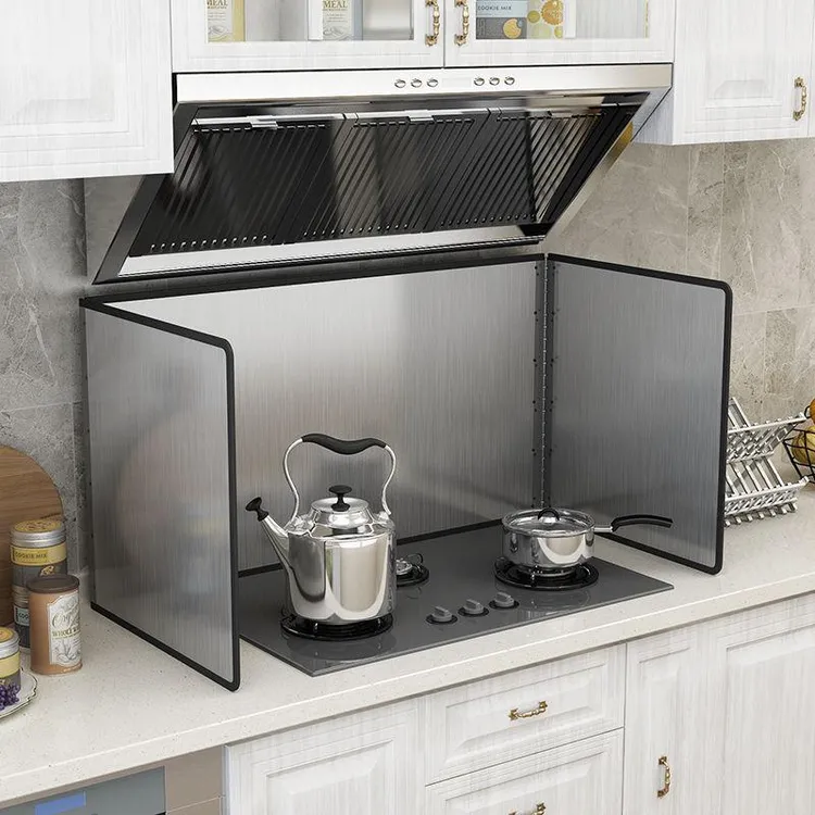 厨房不锈钢挡油板煤气灶隔热板隔油板燃气灶台防溅油挡板定制