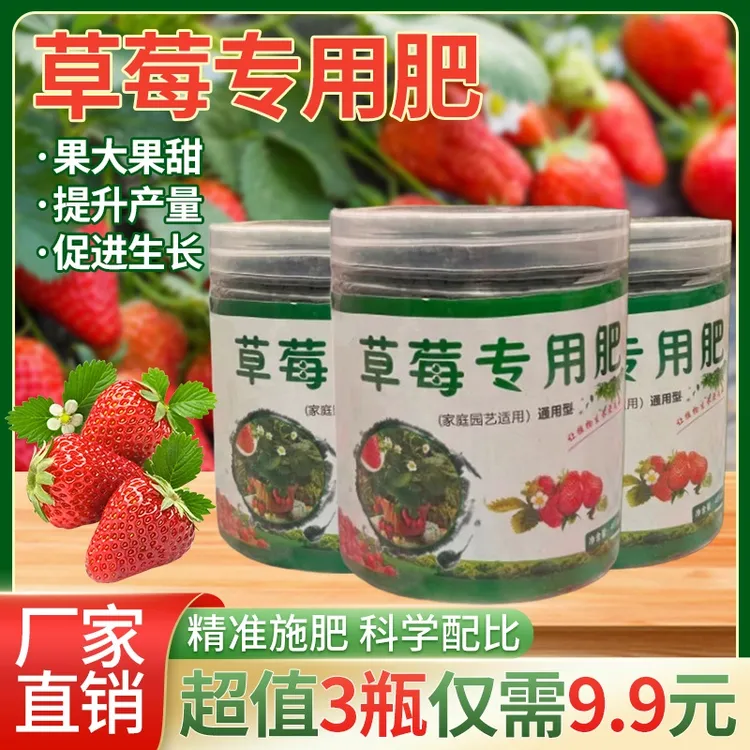 抢！【到手3大瓶】草莓专用肥果大果甜增产家用盆栽颗粒缓释营养肥
