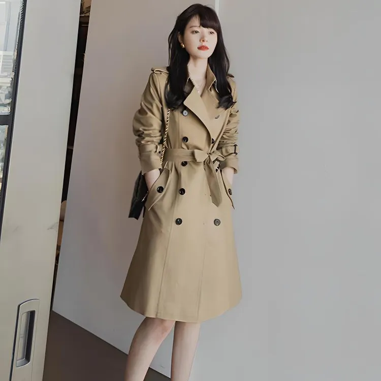 风衣女2025年春秋新款爆款秋季早秋中长款秋装外套女装小个子大衣