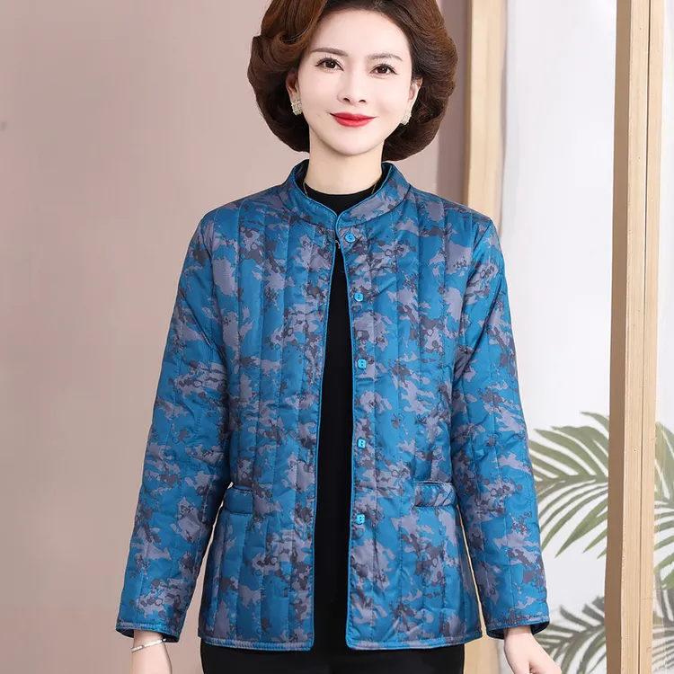 秋冬装妈妈中老年内胆轻薄外套保暖棉袄棉衣中老年人奶奶棉服