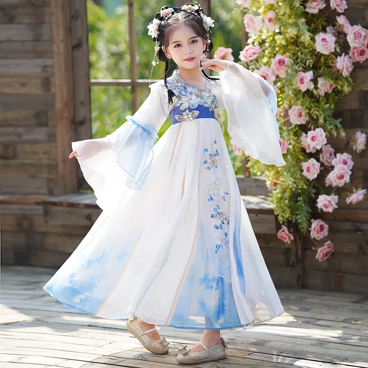 女童汉服2025夏季新款女孩薄款国风仙气公主连衣裙儿童古装表演服