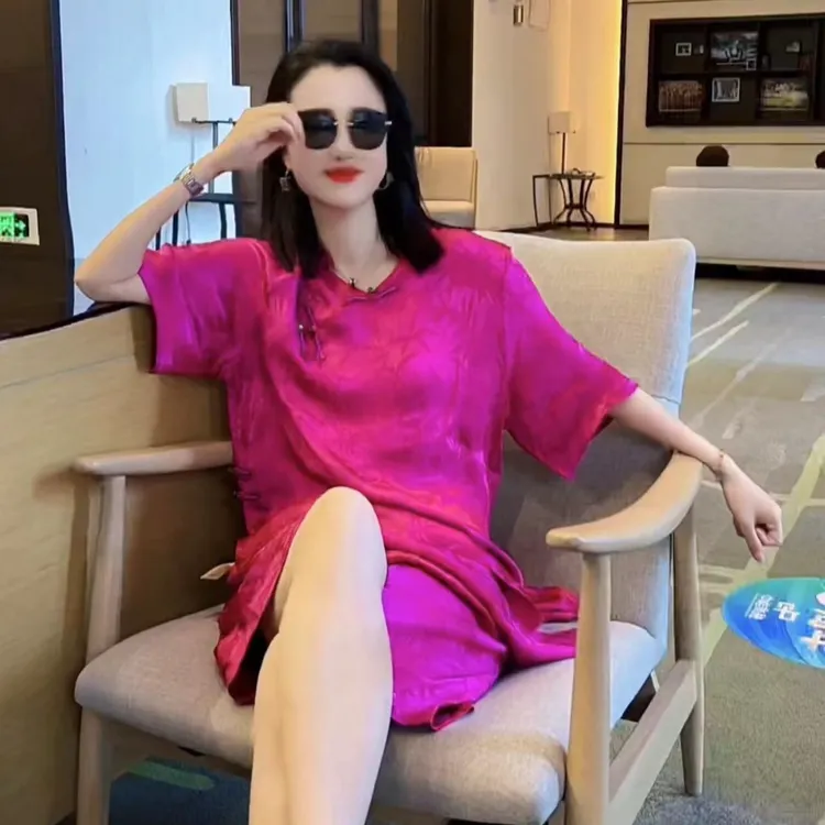 【智馨定制】2024夏季新中式气质宽松时尚套装