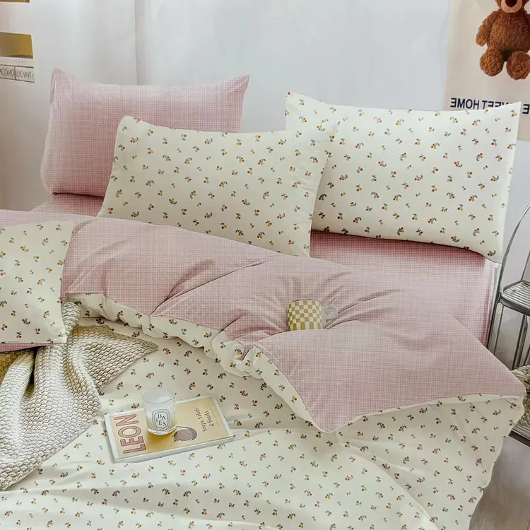 唯美花边小碎花纯棉全棉四件套
