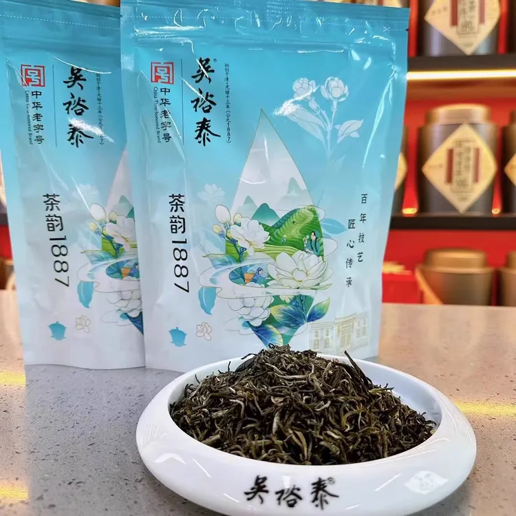 吴裕泰茉莉花茶茶韵1887自封袋装220克 浓香耐泡新茶香气鲜灵持久