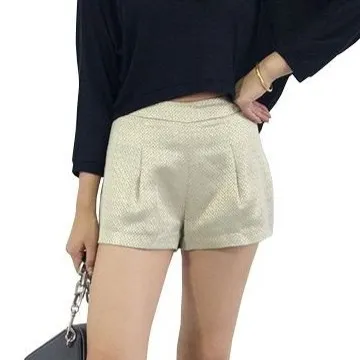短裤高腰春夏韩版外穿休闲裤时尚百搭洋气学生春游裤子亮丝显瘦