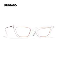 PROTAGO明星同款板材β钛超轻盈猫眼防蓝光护眼素颜眼镜 Airy 1B