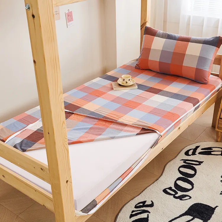 全棉床套床笠单件纯棉全包带拉链床垫保护套床罩可拆卸宿舍0.9米