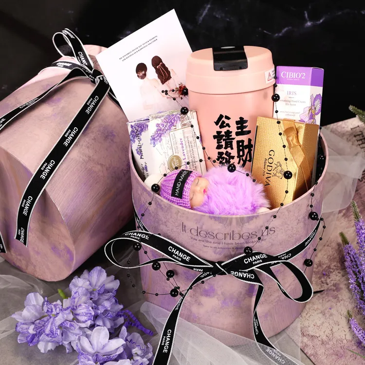 伴手礼女伴娘结婚套装抱抱桶空盒子实用送新人闺蜜礼物小众高级感