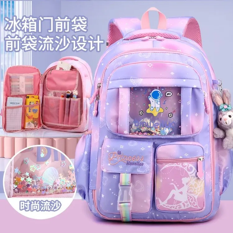 2023新款书包小学生女孩轻便一二三到六年级1儿童减负护脊双肩包3