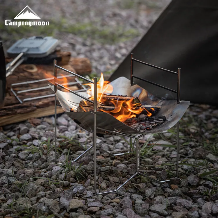 柯曼SOLO-A4户外便携不锈钢折叠焚火台露营柴火取暖篝火烧烤炉