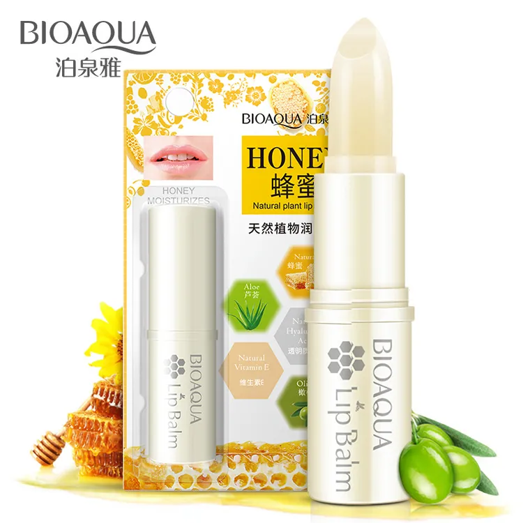 泊泉雅天然植物润唇膏4g维生素蜂蜜芦荟润唇膏天然植物保湿滋润