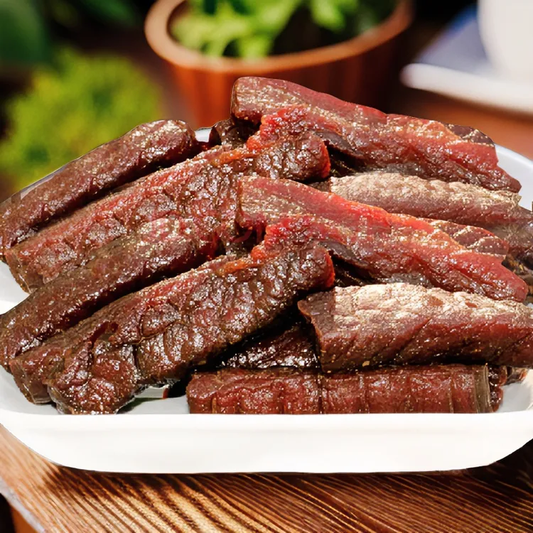 【三亚二娘】牛肉干农家小黄牛生晒八分干新鲜厚片无盐鲜味牛肉干