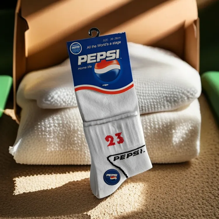 百事3017（5双装）男士加厚纯棉全棉印花字母图案篮球袜吸汗运动袜