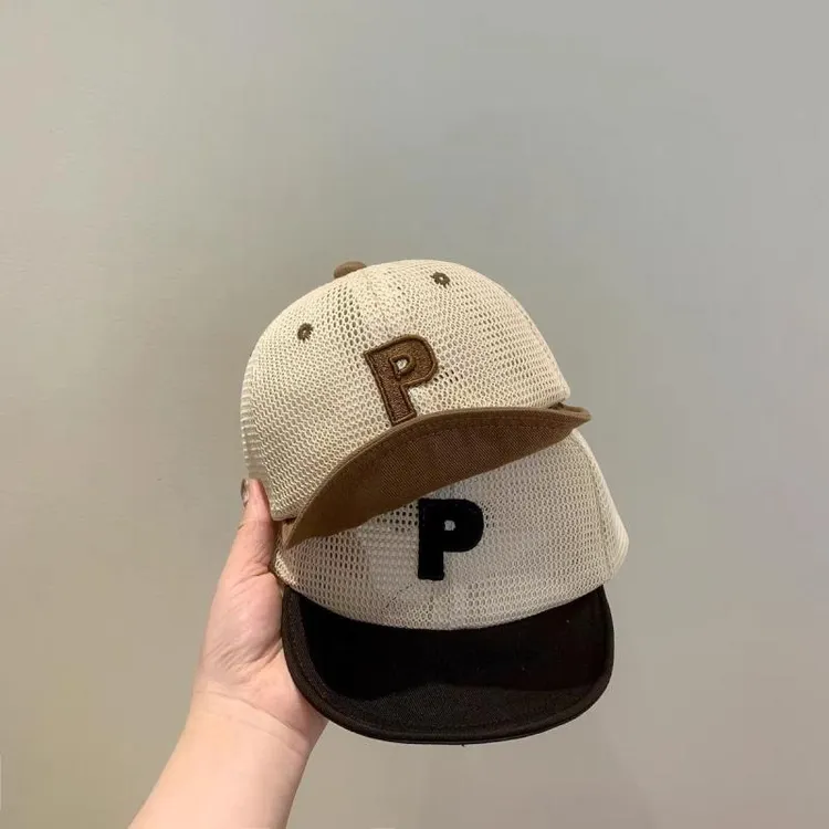 宝宝网眼鸭舌帽子女童夏季薄款婴幼儿童遮阳帽防晒棒球帽太阳帽男