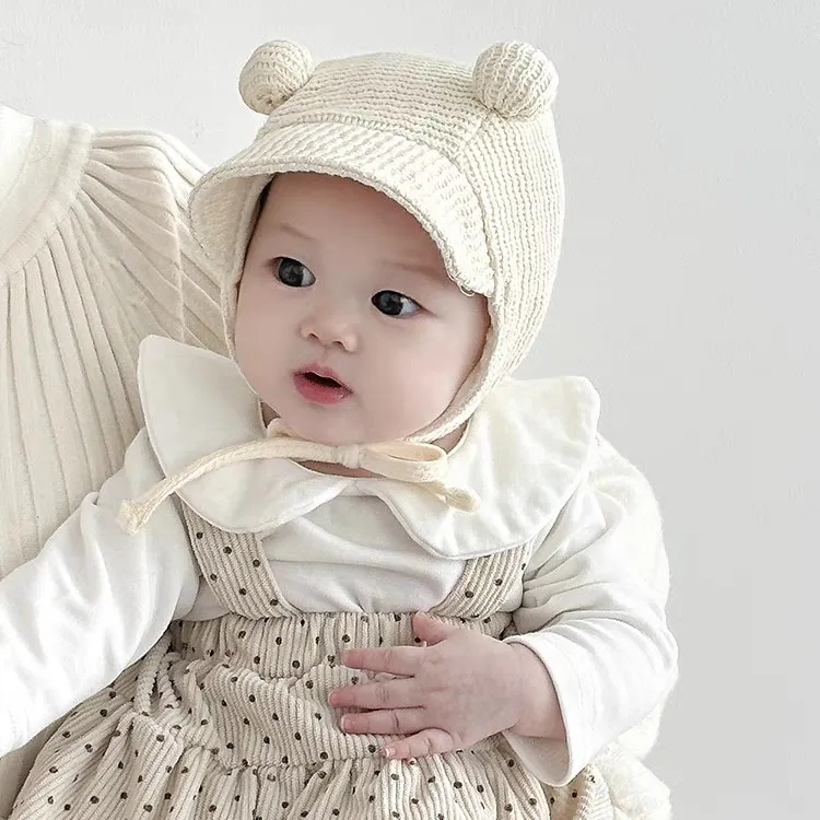 婴儿帽子春秋款宝宝男新生儿胎帽小月龄护卤门婴幼儿秋冬季韩版