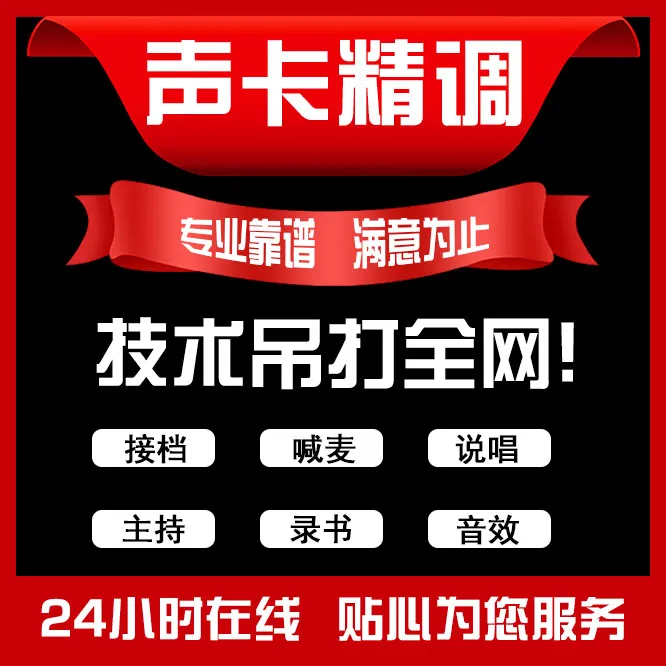 声卡调试专业调音师声卡一对一精调艾肯MIDI内置5.1娃娃脸声卡
