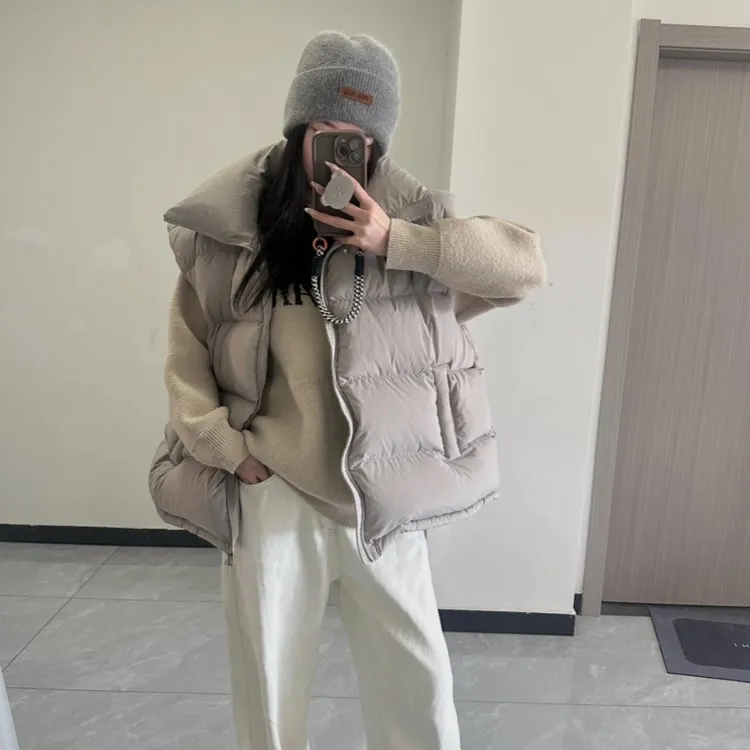 羽绒马甲女士外穿2025新款万能百搭高档冬季潮款欧货减龄马夹外套