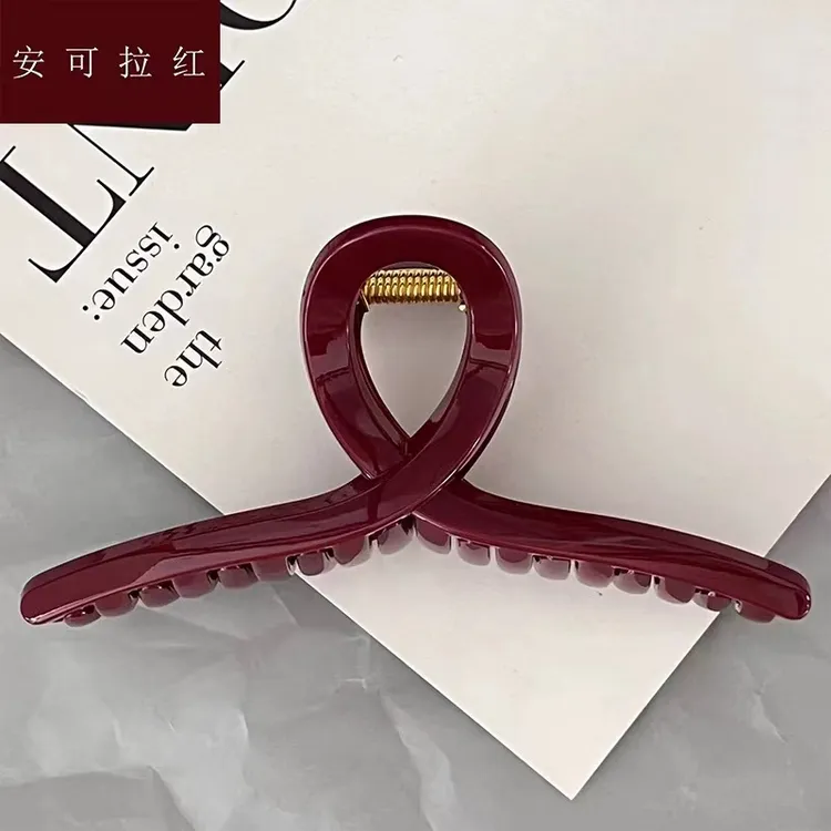 夏季后脑勺发夹抓夹鲨鱼夹轻奢超大抓夹流简约法式气质发夹发饰