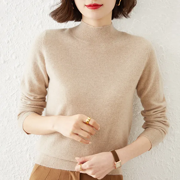 时尚妈妈秋冬新款打底衫女中年女士长袖针织衫洋气妈妈时髦上衣女