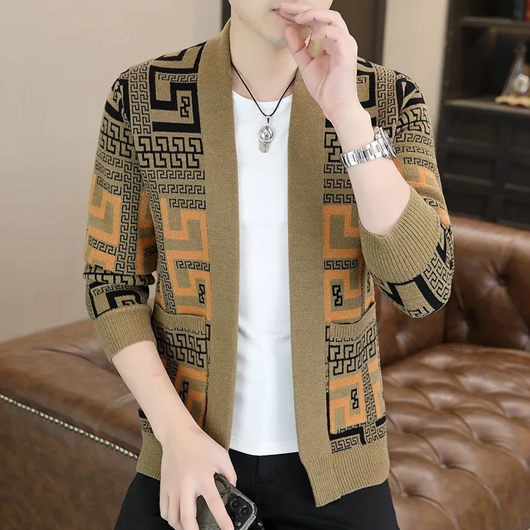 秋冬保暖男士外套加厚款爆款潮流百搭时尚新款毛衣男高品质毛衣男