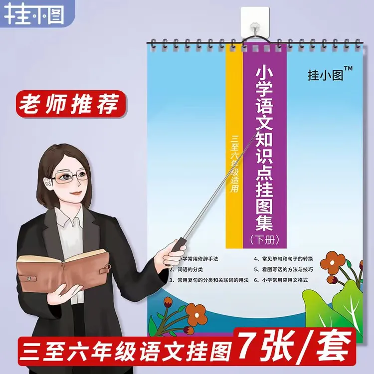 挂小图小学三四五六年级语文修辞看图写话名代词主被动句挂图墙贴