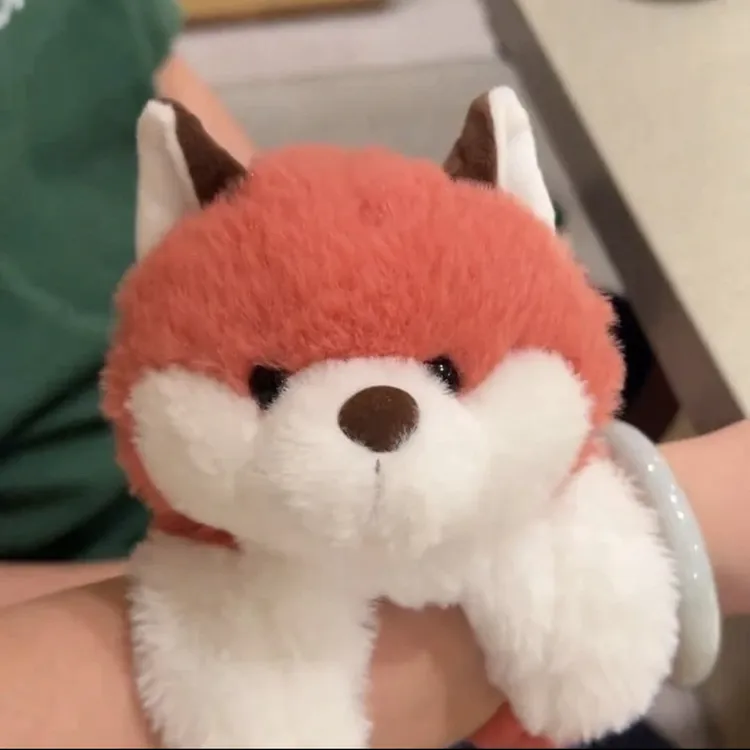 可爱卡通狐狸毛绒绒公仔啪啪圈玩具水豚哈士奇布娃娃情侣礼物玩偶