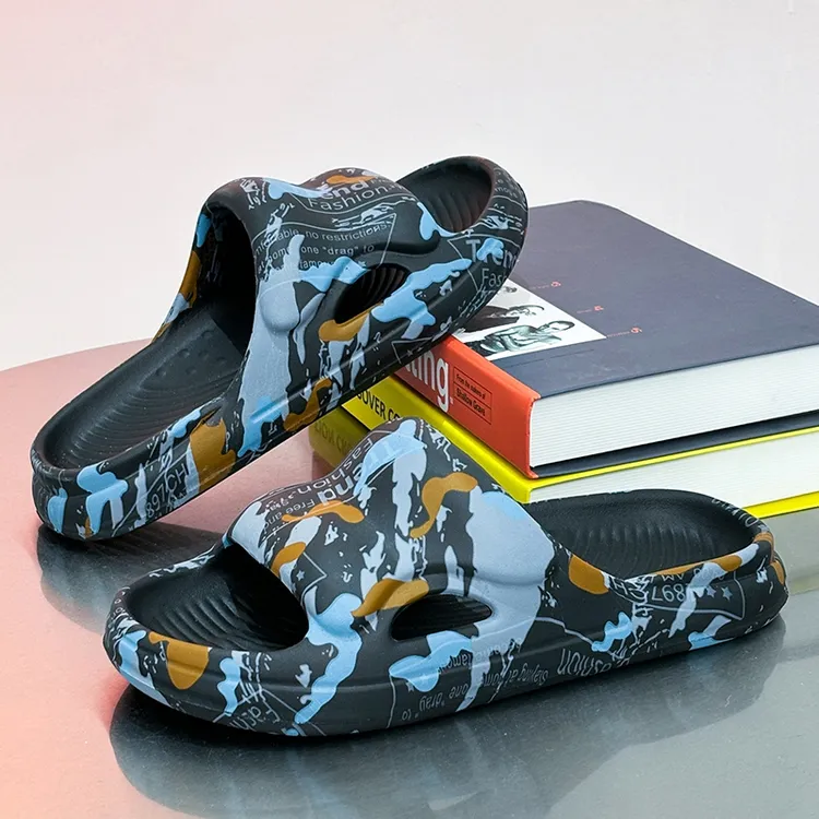 男士运动拖鞋外穿2024新款户外潮流防滑防臭踩屎感沙滩一字凉拖男