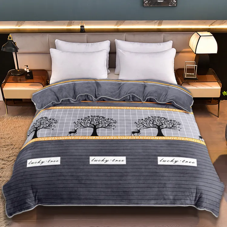 高克牛奶绒被套单件珊瑚绒加绒加厚双人被套秋冬新款上新家用被套