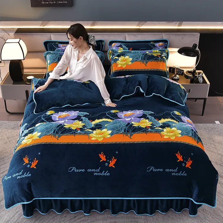 加厚牛奶绒被套单人1.5米1.8被套2米冬季单件被套加大被套