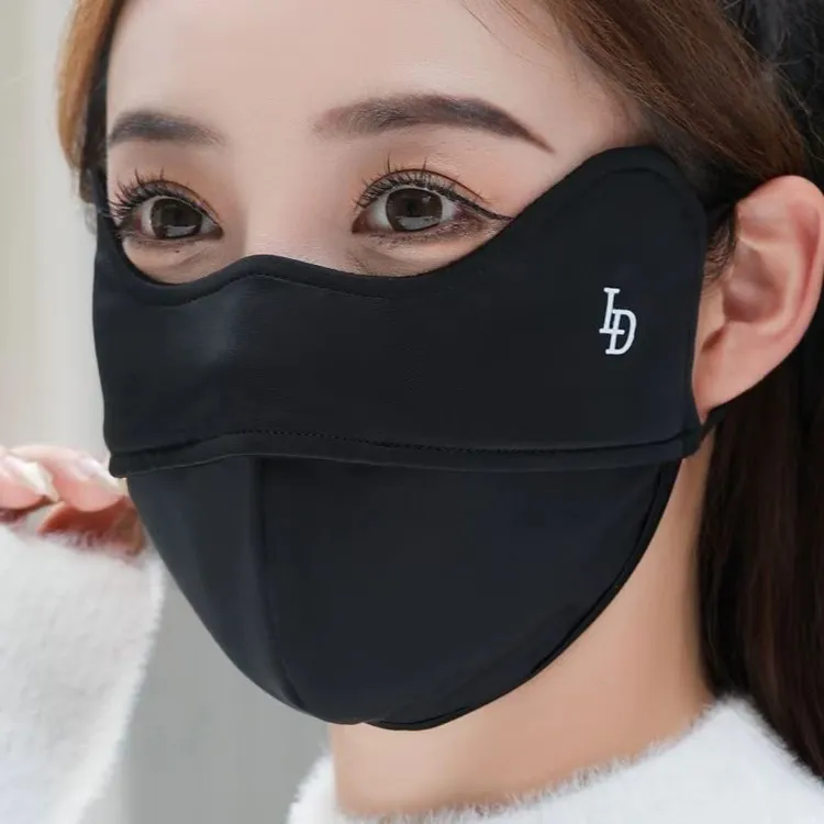3d立体加绒保暖口罩女冬防寒透气防晒护脸骑行护眼角男潮加大面罩