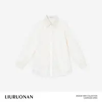 LIURUONAN 24AW【丁达尔衬衫】polo翻领亮片衬衣气质长袖单排扣开衫