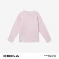 LIURUONAN 24AW【粉黛乱子草】高级感羊驼毛针织衫纯色外穿内搭毛衣