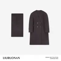 LIURUONAN 24AW【伯克利大衣】羊毛桑蚕丝骆驼绒重工中长款毛呢外套