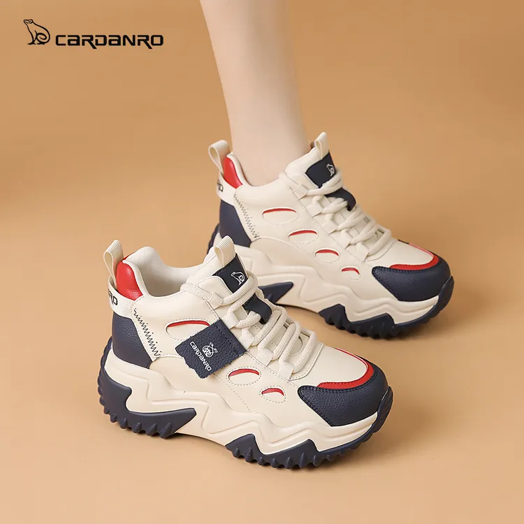 Cardanro/卡丹路厚底增高老爹鞋女棉鞋新款时尚休闲小个子雪地靴