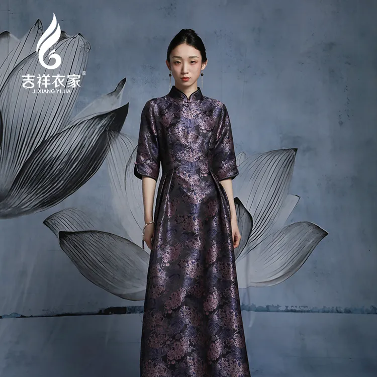 JIXIANGYIJIA/吉祥衣家红紫斗芳菲（连衣裙）933234095