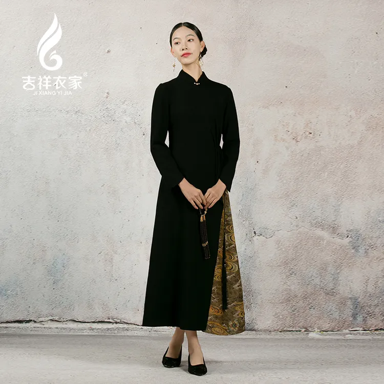 JIXIANGYIJIA/吉祥衣家DY玄云（连衣裙）新中式秋冬气质913233220