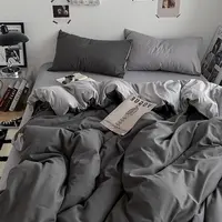 纯色4件套四件套夏季高级感被套床单学生床品宿舍单人床上三件套