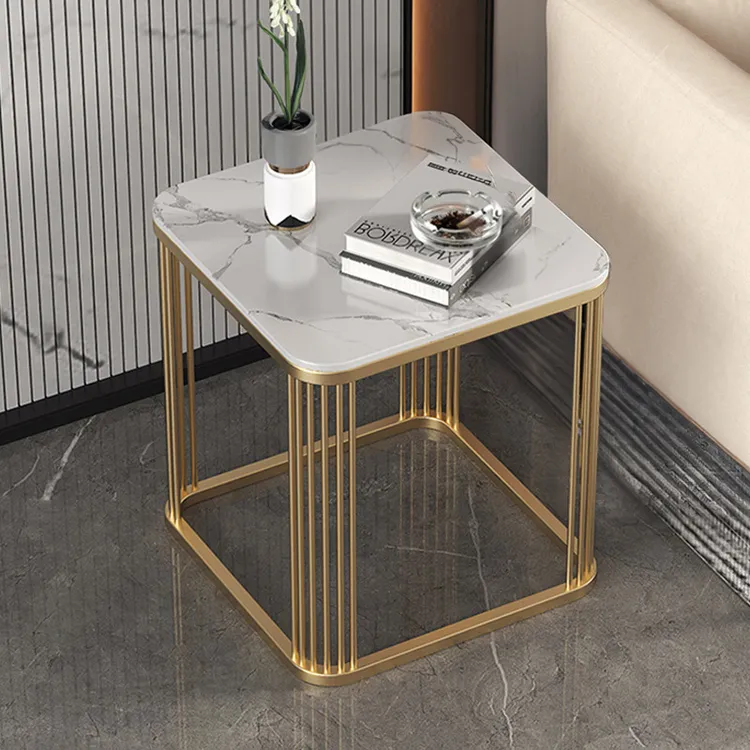 意式极简轻奢角几边几岩板小方桌现代简约阳台小茶几沙发边柜