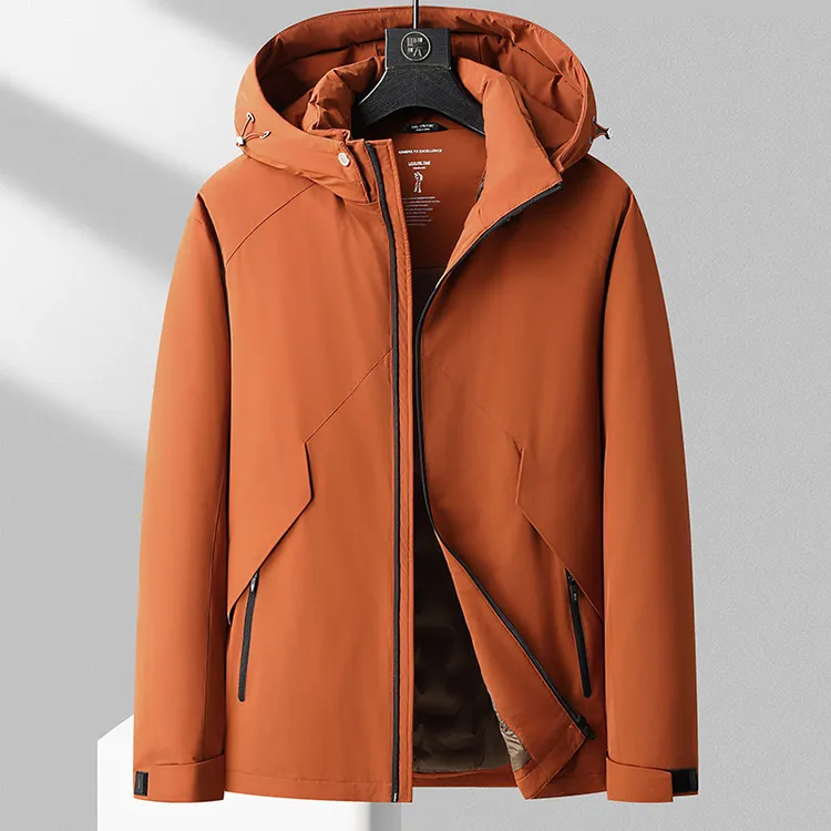 霸王鼠【城市轻户外】大码男士冬季加肥冲锋衣式防风保暖羽绒服